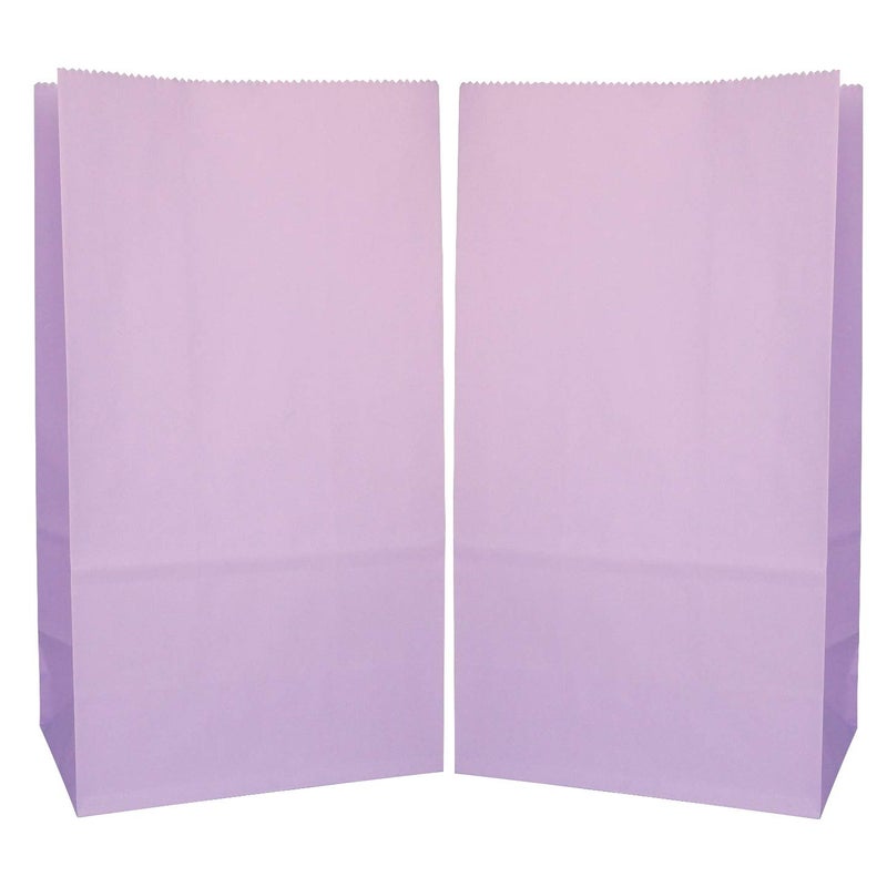 Partay Shenanigans Party Favor Bags - 50 Pack Kraft Paper Goodie Gift Lunch Treat Bags - Party Supplies for Theme Kids Birthday - 5"x3"x9" (Lavender Purple) - Image 4